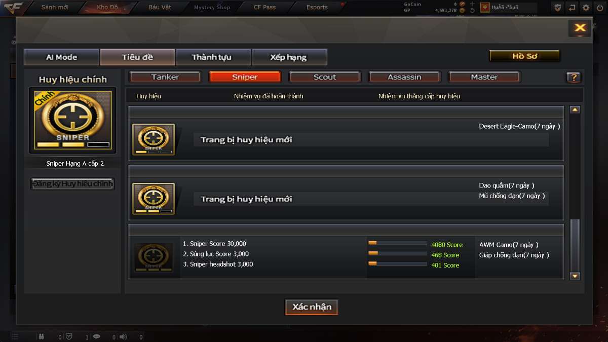 shop acc cf uy tin gia re
